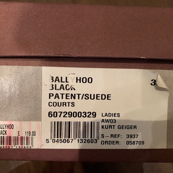 Kurt Geiger Black patent Ladies high heel shoes - Picture 3 of 9